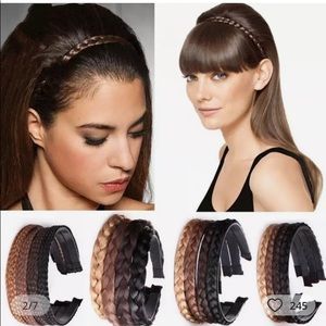 LIGHT BROWN BRAIDED HAIR BAND